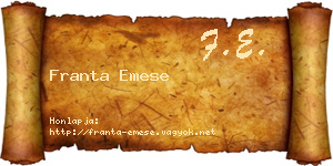 Franta Emese névjegykártya