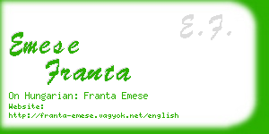emese franta business card